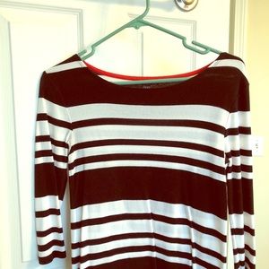 Three quarter gap stripped shirt